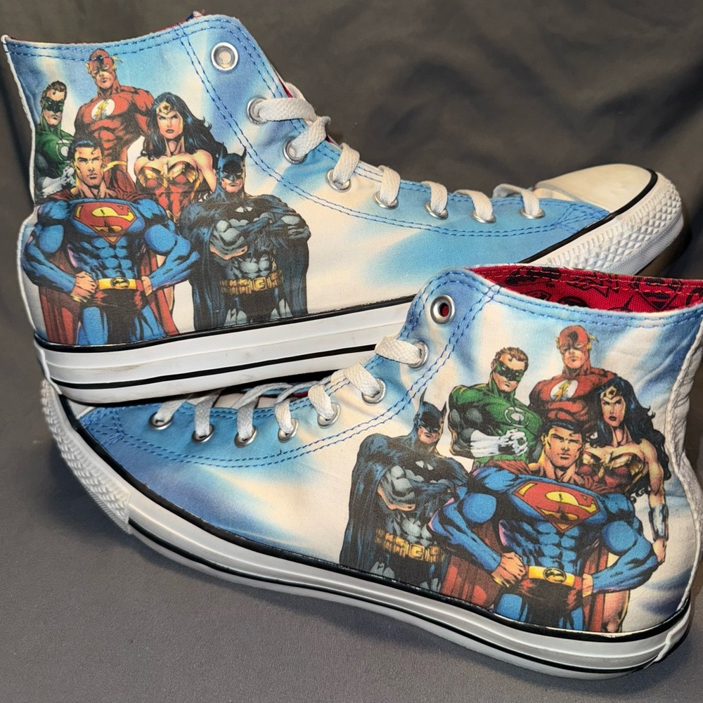 Pre-owned Converse Justice League High Tops!